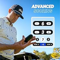 Vista 8 de Blue Tees Golf Ringer - GPS magnético de golf de mano, pantalla táctil, telémetro de golf resistente al agua, más de 40,000 campos precargados