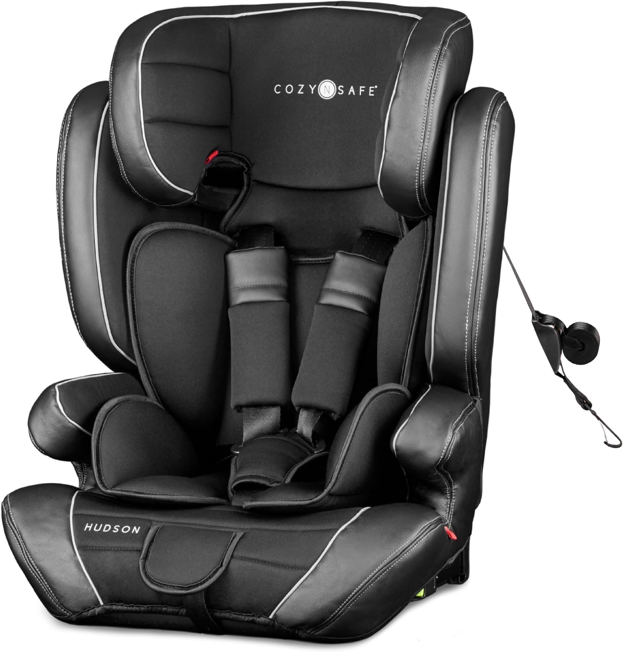 Cozy N Safe Hudson Car Seat Group 1/2/3 9-36kg, ISOFix & Top Tether, 25kg Harness, Forward Facing High Back Booster, Side Impact Protection, Adjustable Headrest, 9 Months to 12 Years