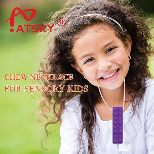 Miniatura 2 de Collares masticables para niños sensoriales, niños y niñas, collares masticables de dinosaurio de silicona para autismo, TDAH, SPD, colgante de