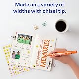 Avery Marks A Lot Permanent Markers, Large Desk-Style Size, Chisel Tip, Water and Wear Resistant, 12 Orange Markers (08883) – view 4