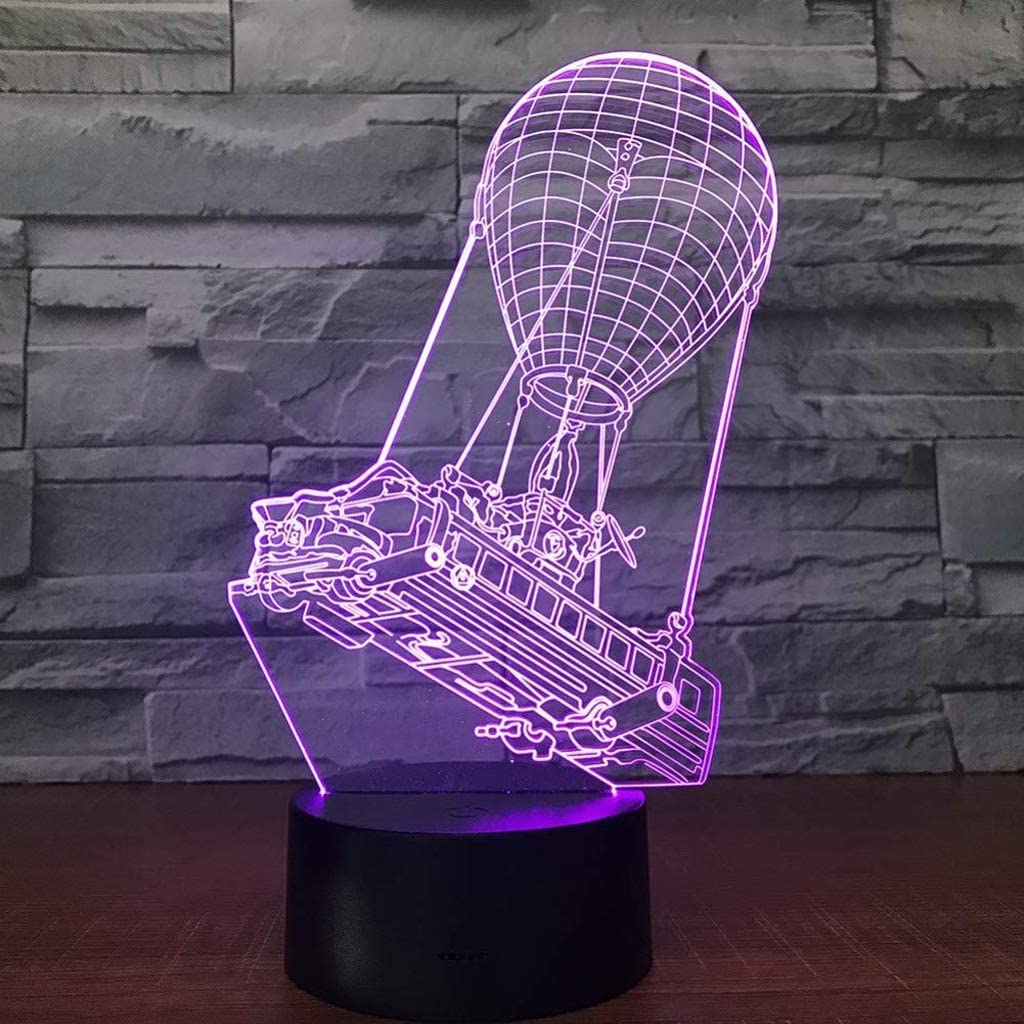 3D kolorowa lampka nocna USB, sypialnia kreatywna lampka nocna w akademiku
