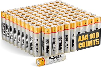 AAA Batteries 100 Pack 1.5V 720mAh Alkaline AAA Battery Long Lasting Power Triple AAA Batteries AAA Size for Household Electronic Devices Non-Rechargeable