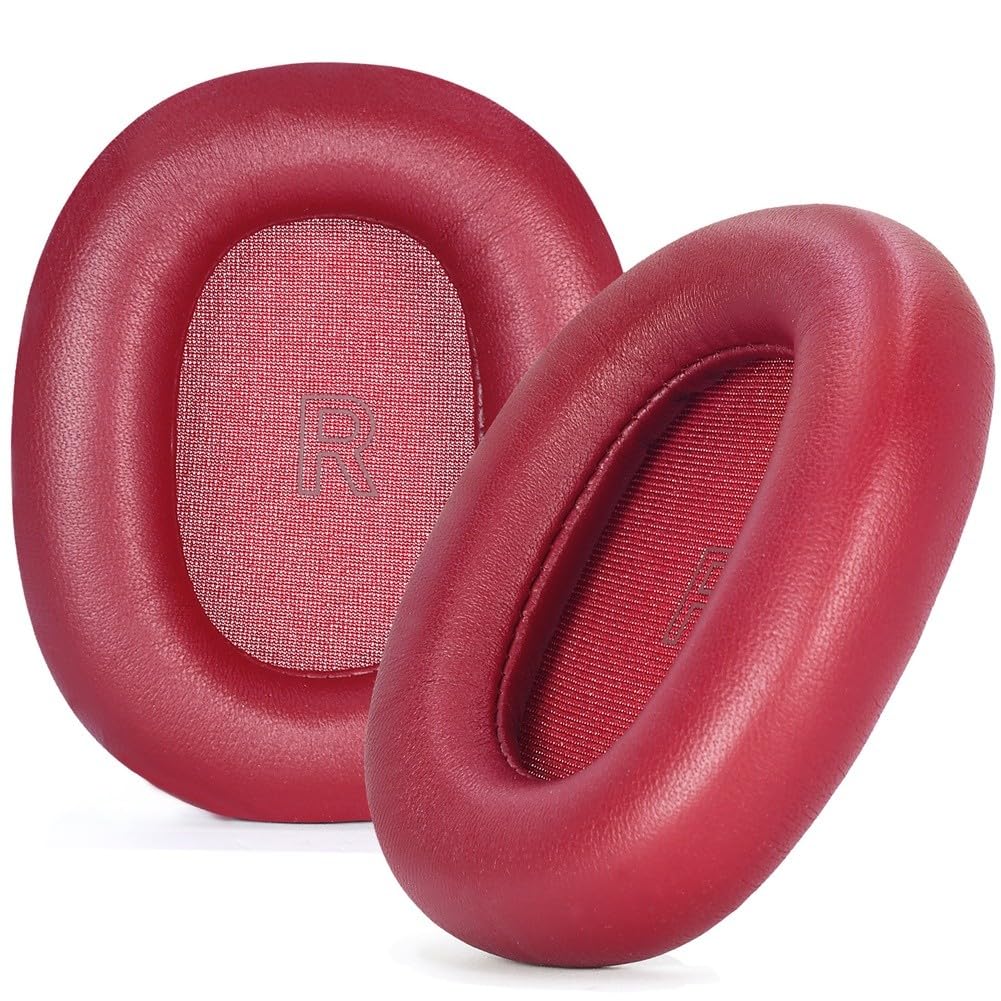 ZYWUOY Almohadillas de cuero Red Protein para H95, cojines magnéticos de espuma viscoelástica, repuesto transpirable con aislamiento de ruido