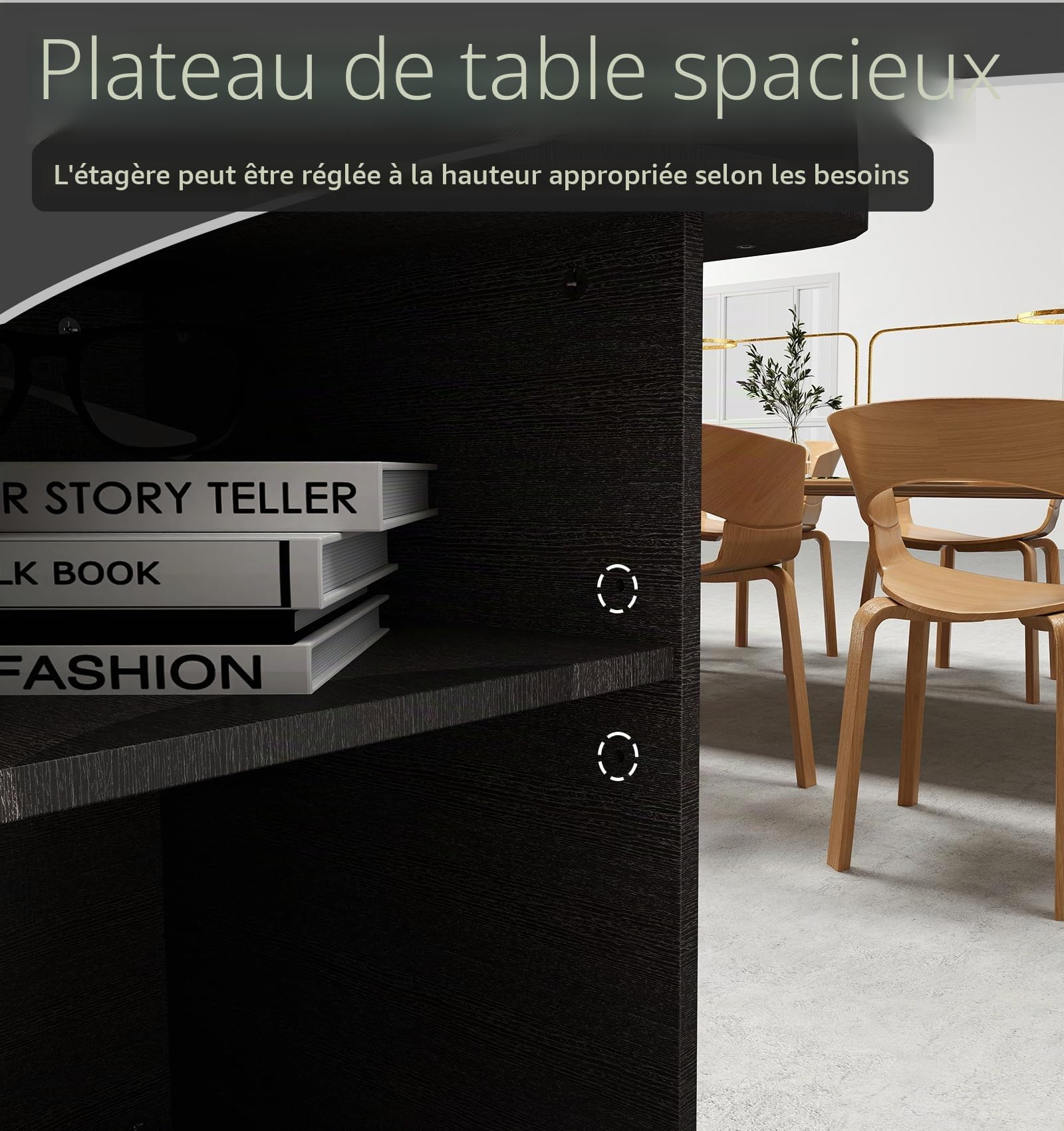 Lutrin / pupitre debout avec tiroir à deux couches et roue de freinage pour salle de classe, amphithéâtre, église, séminaire Noir