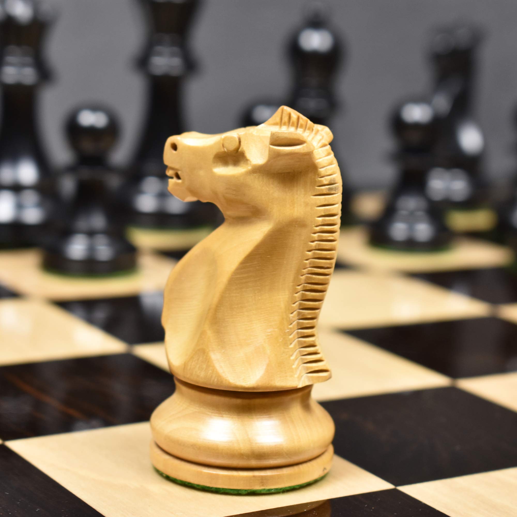 RoyalChessMall - 1972 Championship Fischer Spassky Schachfiguren-Set - doppelt gewichteter ebonisierter Buchsbaum & Buchsbaum