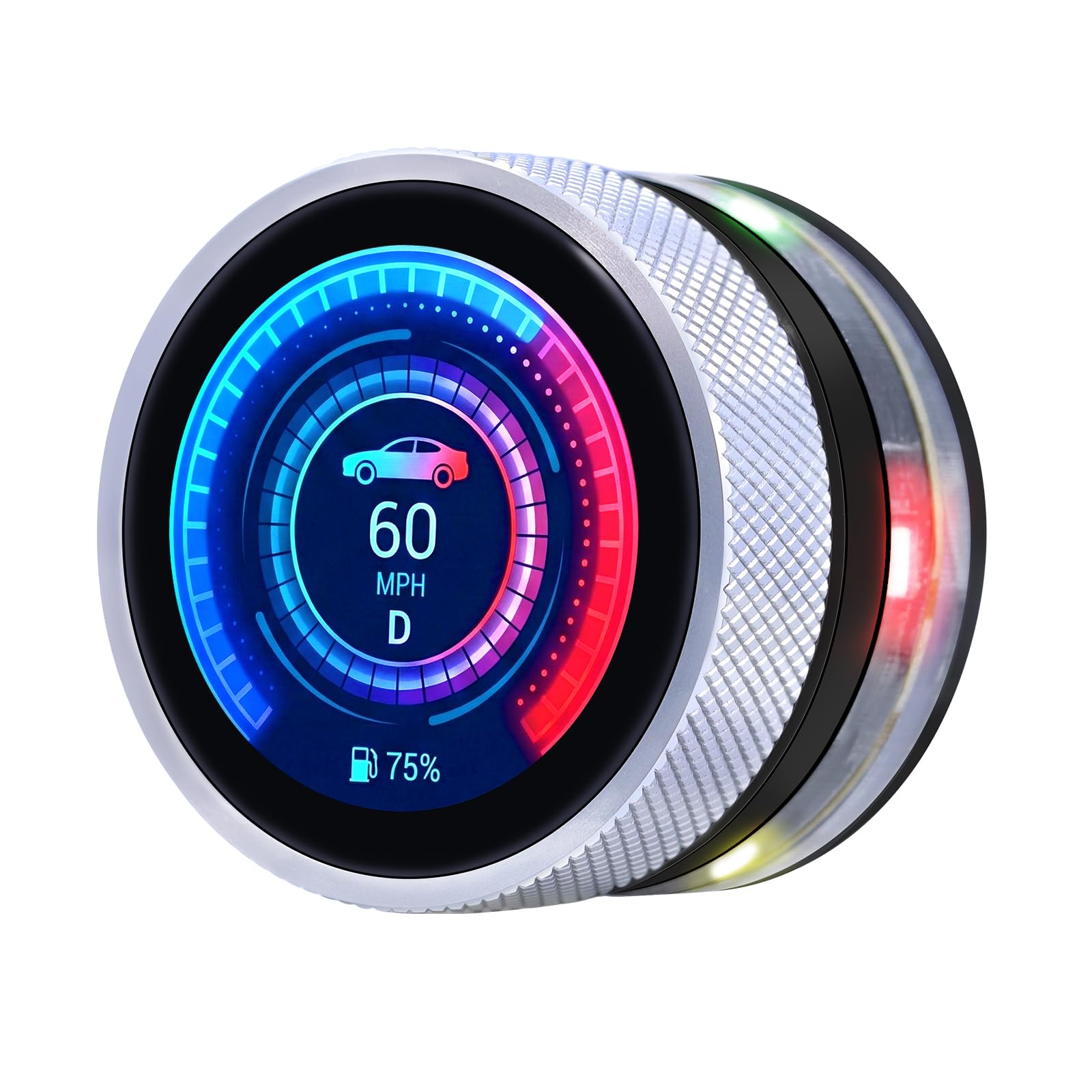 ELECROW ESP32 Rotary Display 240x240-1.28 Zoll HMI IPS Round Knob Touch Display Development Board, 2.4G WiFi und BLE Capacitive Touch Screen Kompatibel mit Arduino IDE und The LVGL Library, Silber