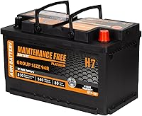 Vista 8 de Batería automotriz AGM de arranque y parada de tamaño grupal 24F, batería recargable de coche 12V 70Ah, 710 CCA, 120 RC