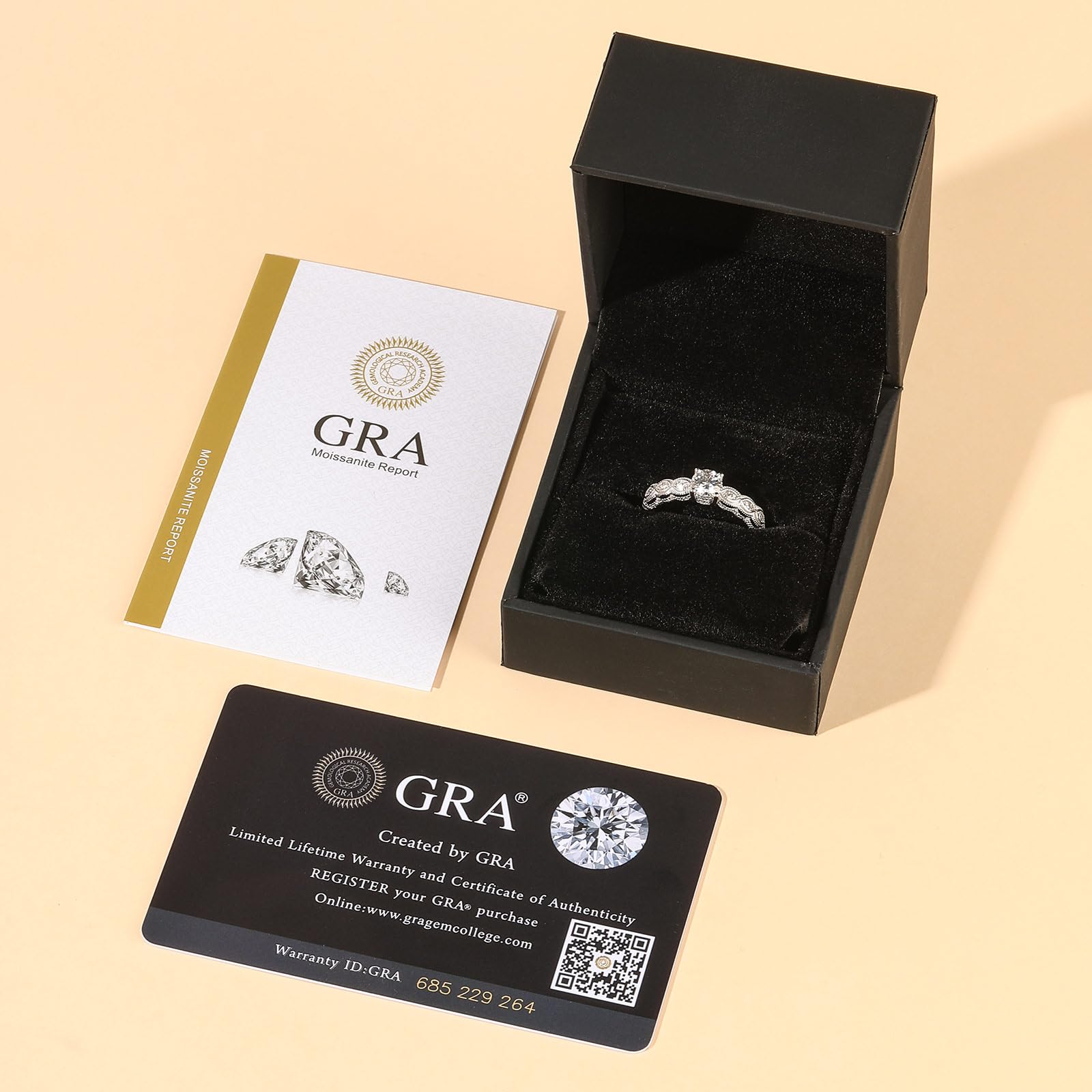 Damen Moissanit Milgrain Ring 925 Sterling Silber Ehering Rundschliff Stein Tauring Retro Elegant Verlobungsring Glänzend Ewigkeitsring für Frauen Hochzeit Valentinstag