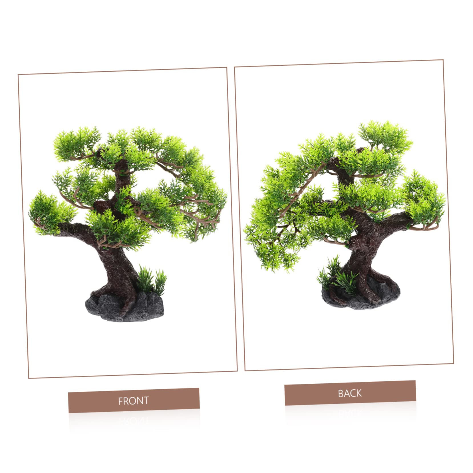 Paisajismo Árbol Resina Artesanía Estatua Decoración Plantas Verdes Plantas de Resina Decoración Acuario Bonsai Árbol Plantas Peceras Decoraciones Simulación Árbol Planta Resina Árbol for Decoración V