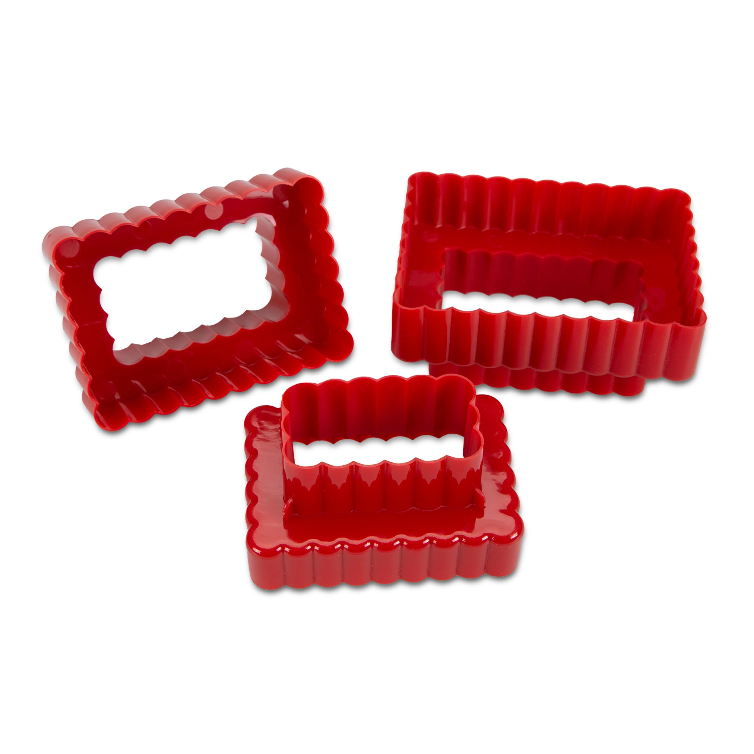 Städter Ausstecher Set Rechteck gewellt 3-tlg. Keksausstecher Ausstechform 9.5cm
