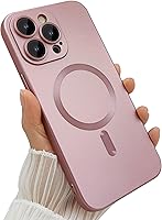 Vista 27 de Funda magnética para iPhone 15 para mujer, diseño de brillo metálico suave mate con protector de lente de cámara, compatible con Magsafe para iPhone