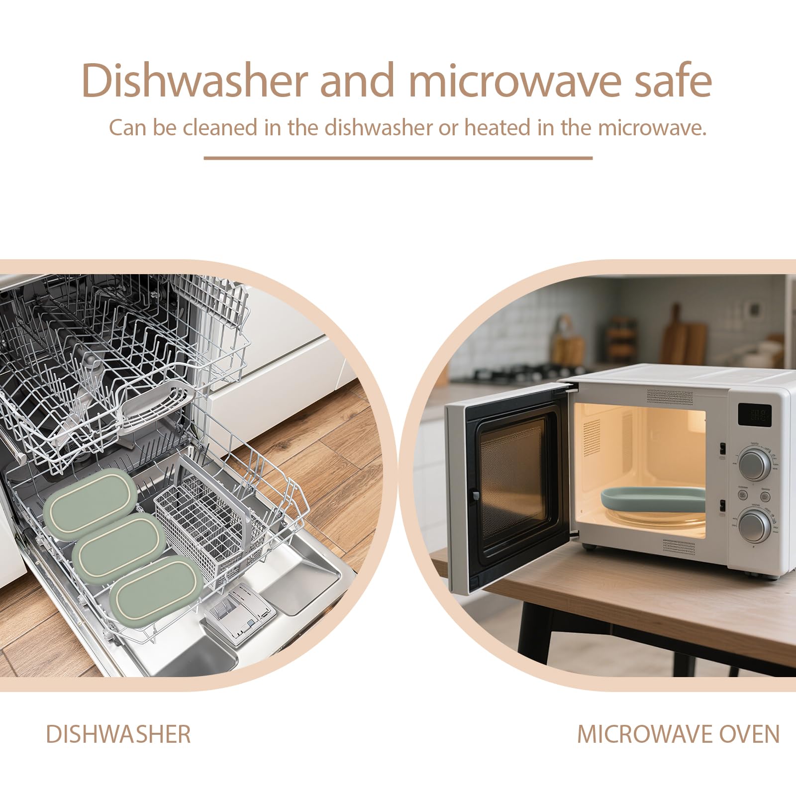 2 vassoi decorativi in ceramica, per bagno, cucina, sala da pranzo (verde)