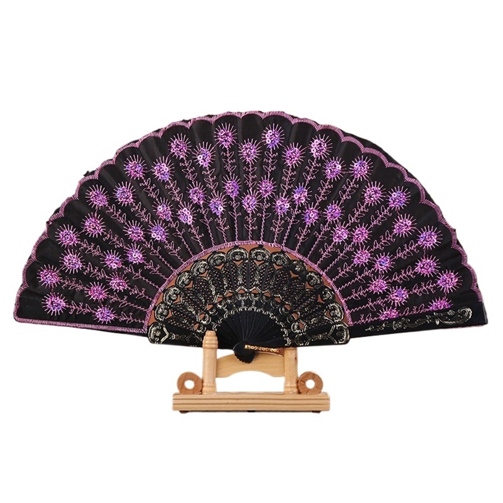 Dcuipg Color5 3Pcs Plastic Folding Fan For Party