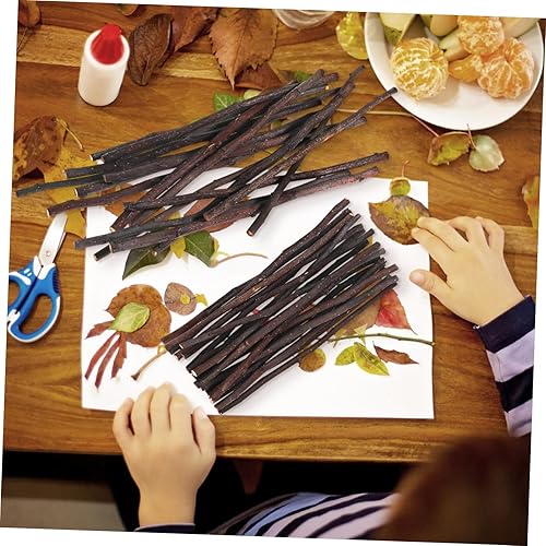 Miniatura 8 de IMIKEYA 50 palos de madera de abedul para manualidades, 05 pulgadas de diámetro, 8 pulgadas y 12 pulgadas de longitud para proyectos