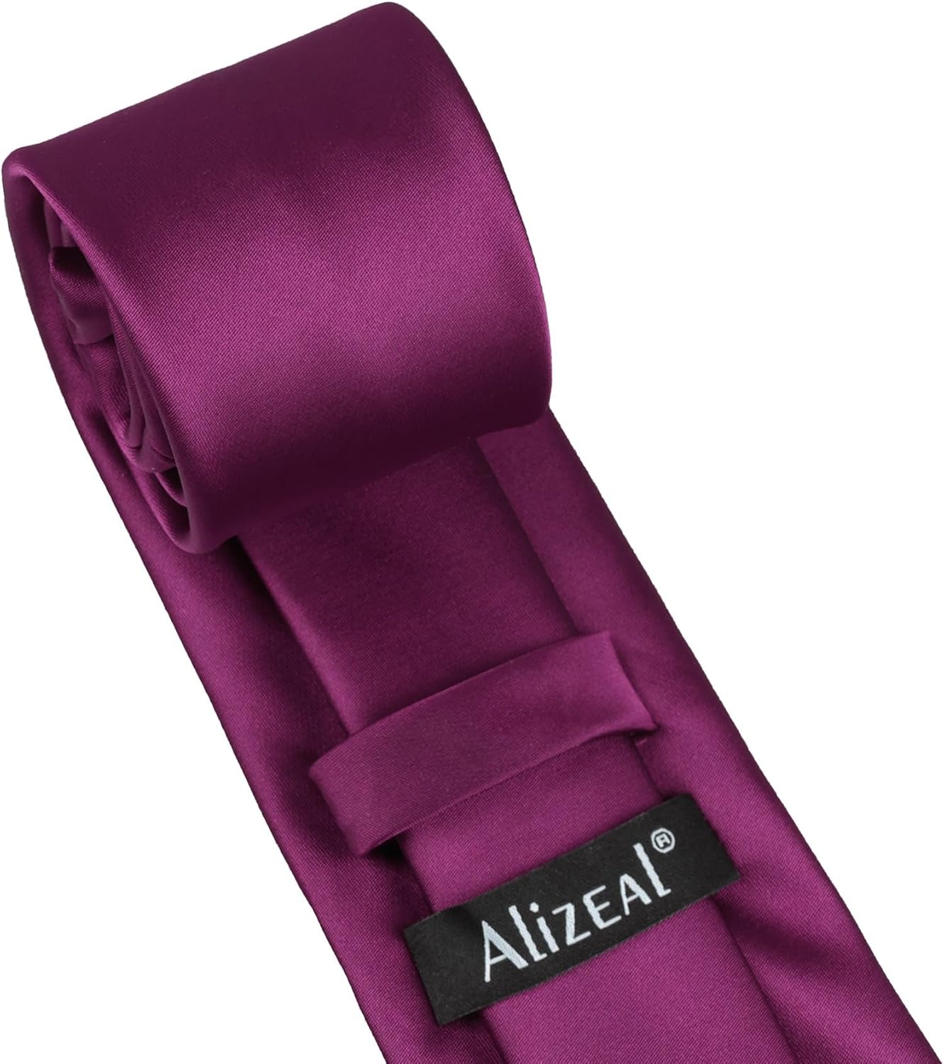 Alizeal Mens 3.15inches Solid Color Classic Formal Tie with Pocket Square Set