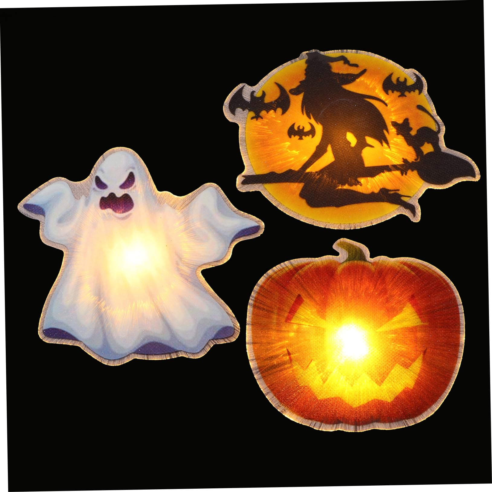 Homoyoyo 3pcs Fiber-Optic Decorative Lights for Halloween Pendants Random Styles for Festive Atmosphere Your Halloween Decor Unique Illumination