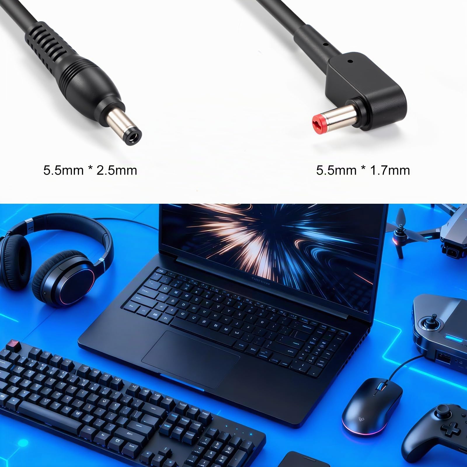 180W 19.5V 9.23A Laptop Netzteil Ladekabel Ladegerät für Acer Nitro 5 7 AN515-53 AN515-54 AN515-55 AN715-52-715S Predator Helios 300 Aspire V15 V17 ADP-180MB K(Ausgangsschnittstelle:5,5 * 1,7mm)