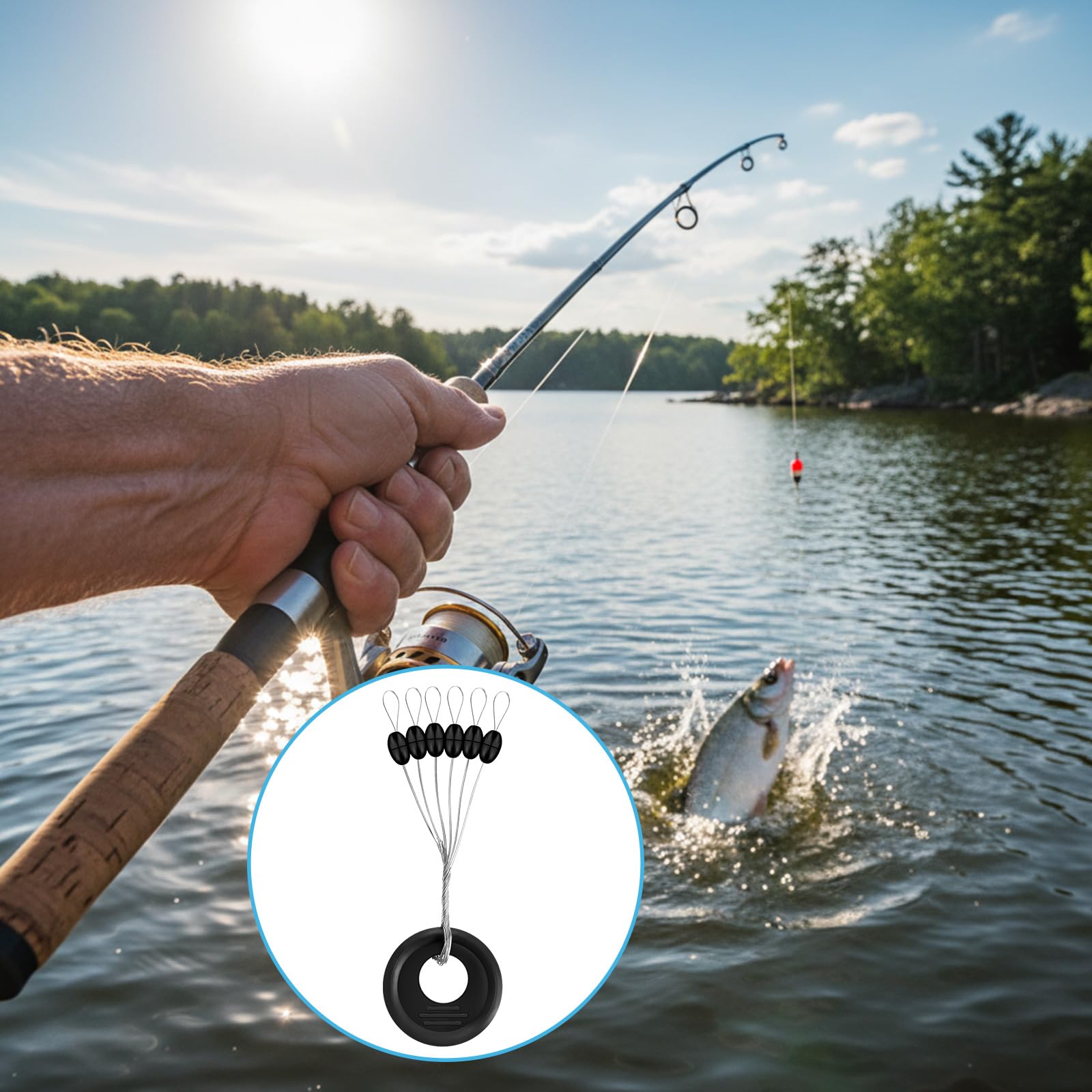 bobber between eyes fishing pole Amazon.com : Outus 1200 Pcs Fishing Bobber Stoppers, Oval Floats Sinker  Stops with a Storage Box, Black Rubber 6 in 1 Bobber Stops, L M S Size  Float Stop Kit : Sports & Outdoors