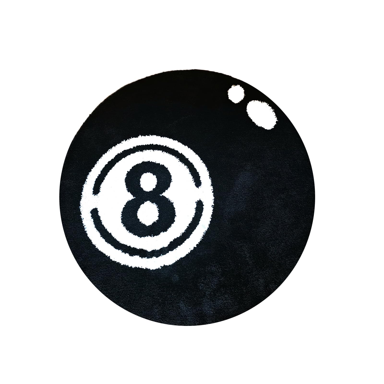 Tapis De Billard à 8 Balles - Antidérapant - Rond - Pour Chambre D'enfant - Noir - Facile à Nettoyer - Décoration De Chambre D'enfant (60 X 60 Cm