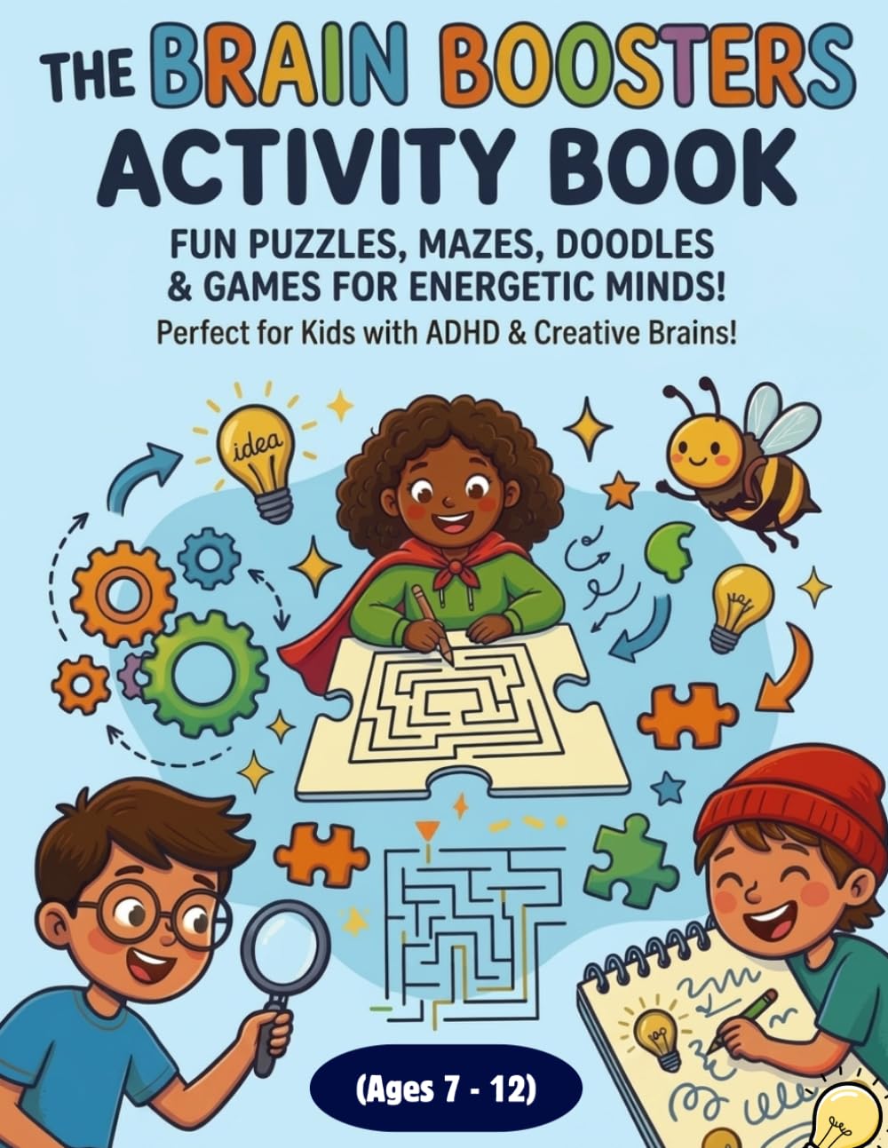 The Brain Boosters: ADHD Word Search For Kids | ADHD Workbook | ADHD Focus Words