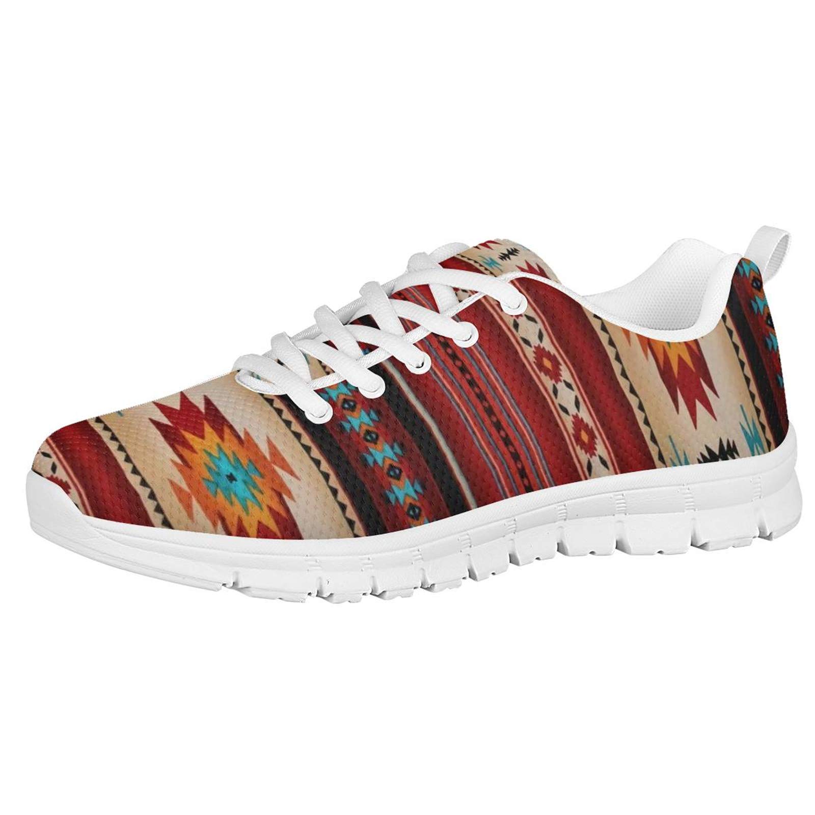SEANATIVE Chaussures de course à pied en maille respirante pour femme - Style décontracté - Pour le jogging et le sport