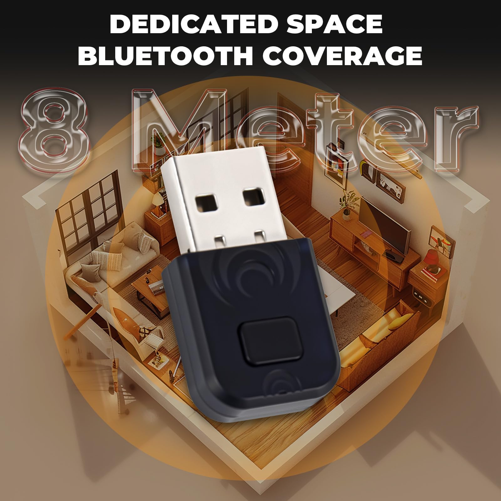 Dongle audio pour PS4 PS5 Switch, adaptateur Aptx, USB-C Bluetooth 5.3, faible latence, facile à utiliser, Plug and Play pour Windows/macOS, clé d'ordinateur portable uniquement audio