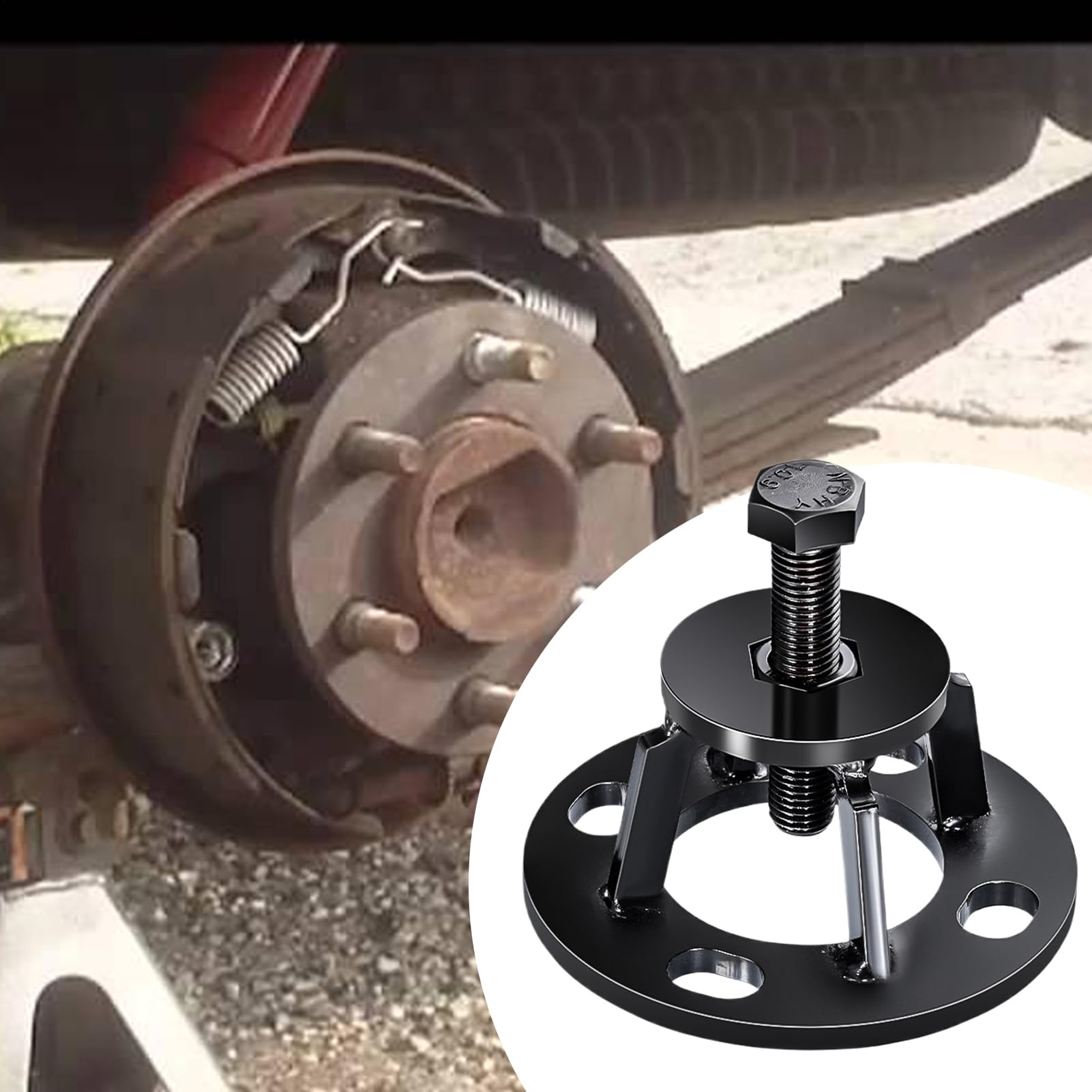 Extracteur de tambour de frein - Extracteur de moyeu de roue multifonction - Outil d'entretien polyvalent pour les débutants, les amateurs et les professionnels