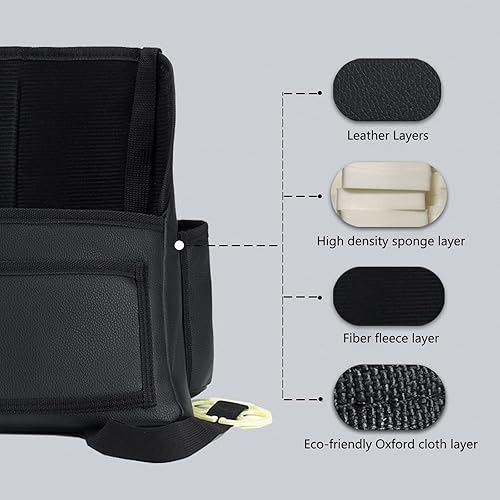 Miniatura 4 de Organizadores y almacenamiento de automóvil, bolsillo de cuero para almacenamiento entre los asientos, asiento trasero, bolsa colgante para bolso,