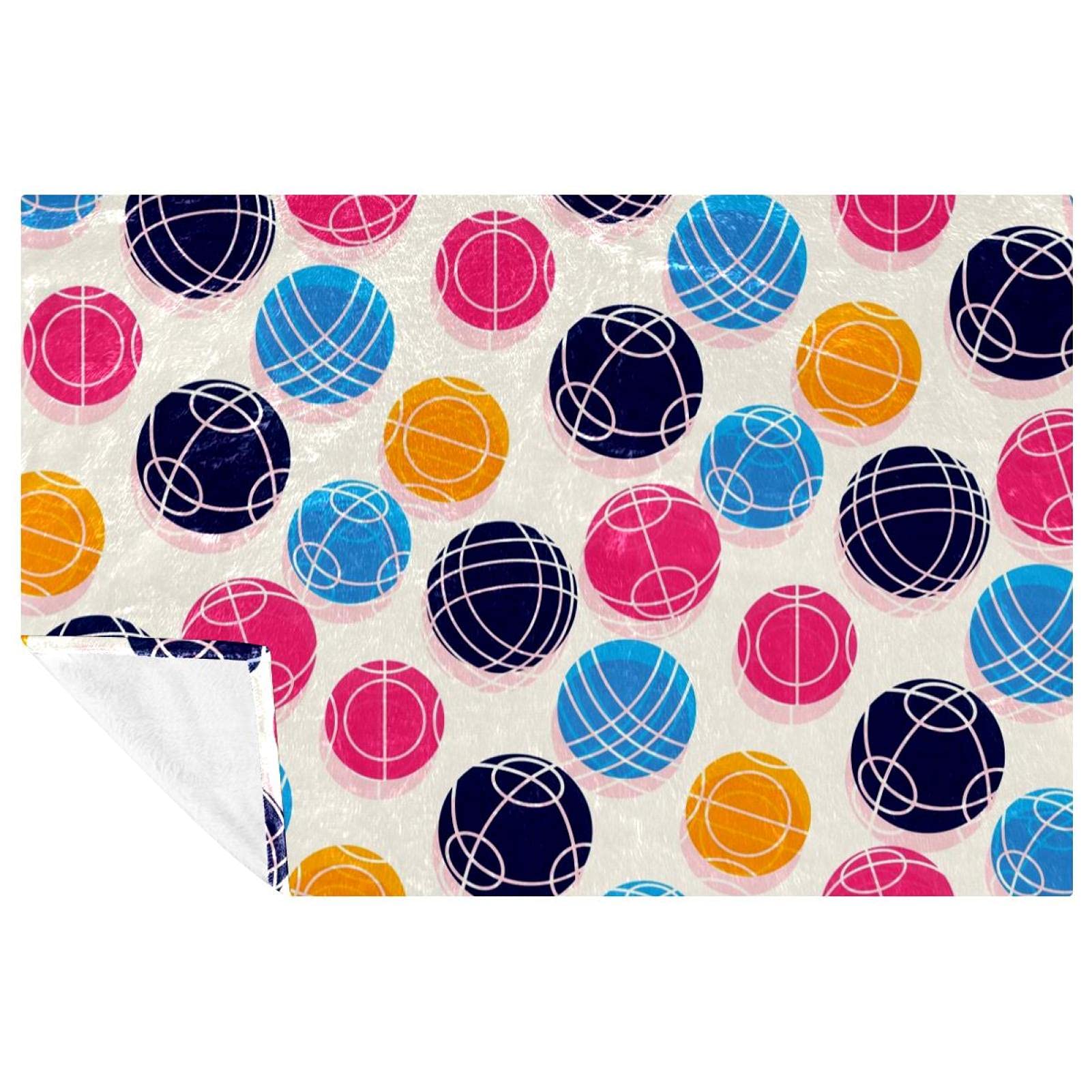 Couverture douce et chaude Bocce plaid 150x100 cm ultra moelleux