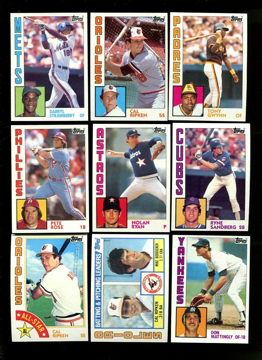 Amazon.com: 1984 Topps Baseball Complete 792 Card Set With Traded
