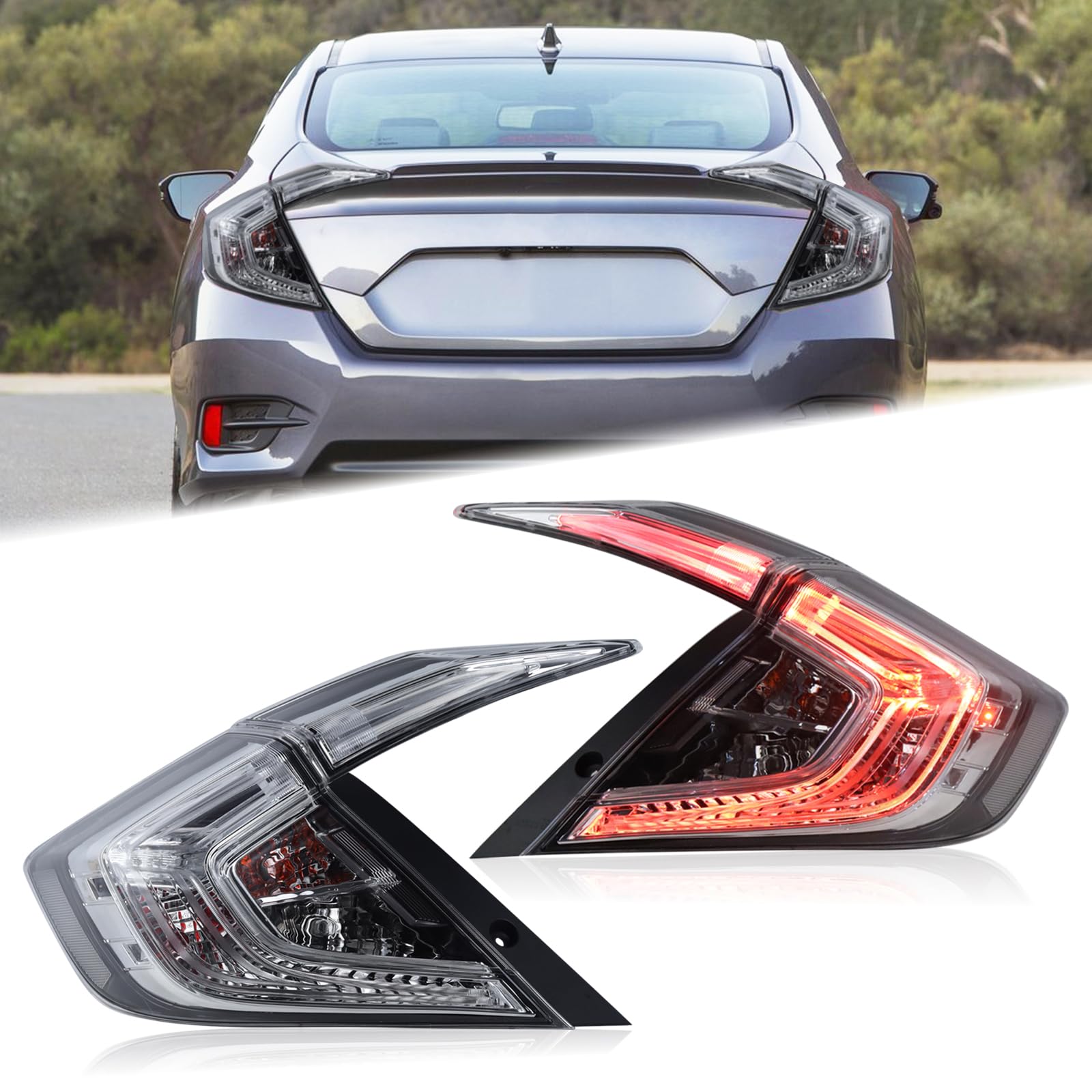 KAMDKI Clear Lens Tail Light Pair