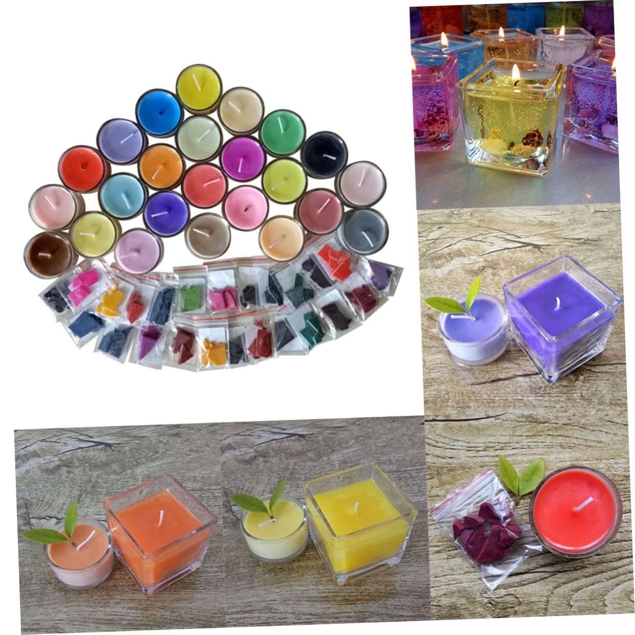 NUOBESTY 2 Stück Farbstoff Sojakerze Wachsfarbflocken Soja-Wachs Pigmente candle making kit kerzenherstellung kit Wachsfarbe kerzenfarbe selber machen Sojabohne Kunsthandwerk Kind