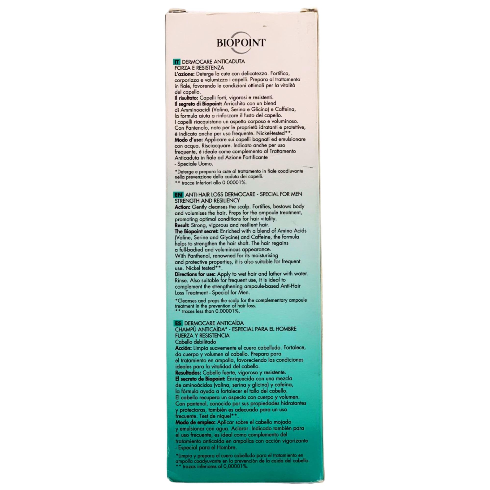 SET DERMOCARE ANTICADUTA Uomo: Shampoo Per Capelli Indeboliti 200ml + Trattamento In Fiale, Azione Fortificante. Per Cute Sensibile e Capelli Indeboliti (20 Fiale Monodose 6ml) + Spazzola