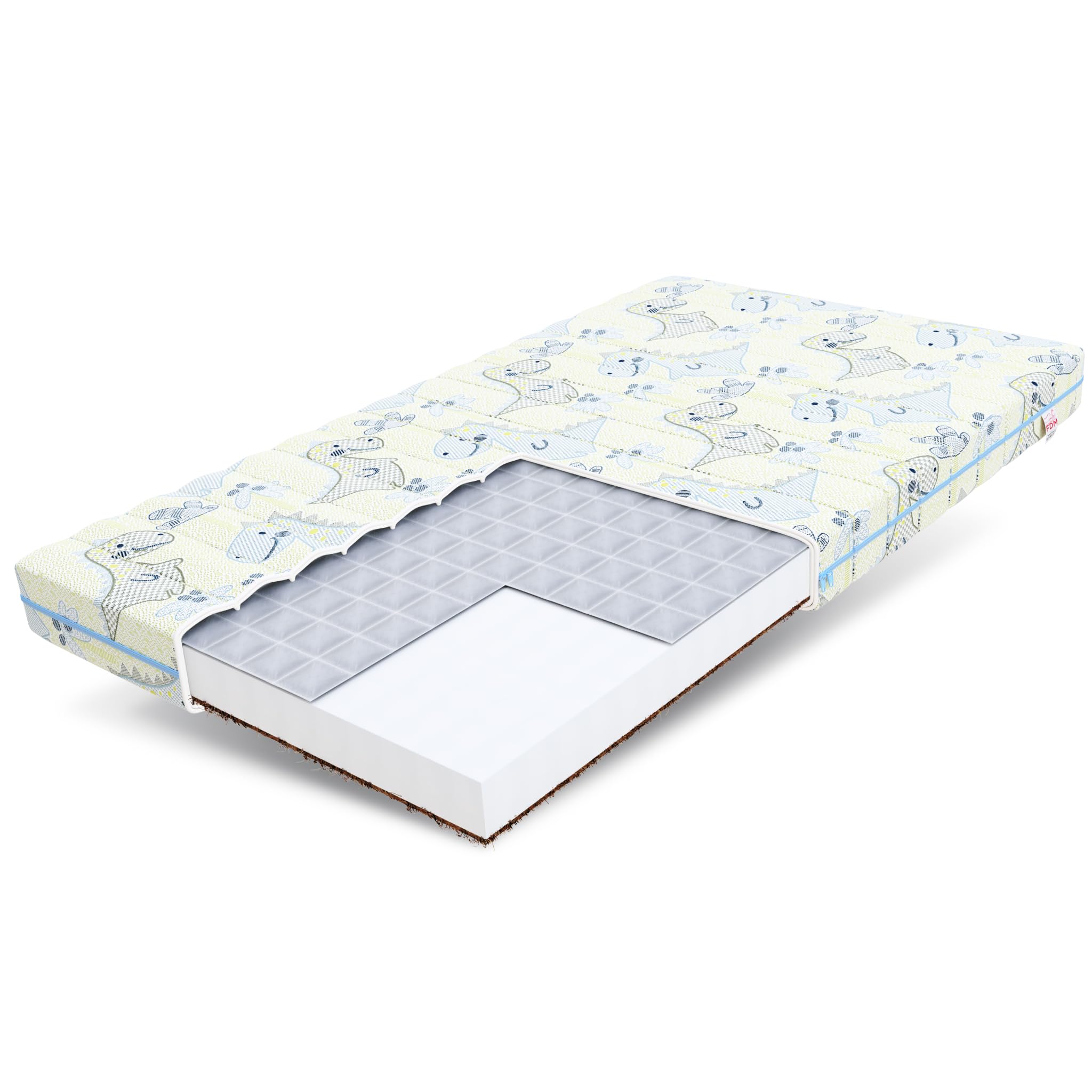 Matelas 90x180 cm Mousse à Mémoire de Forme Épaisseur 9 cm Fermeté H2 H3 Oeko-TEX Hypoallergénique Housse Lavable Dino
