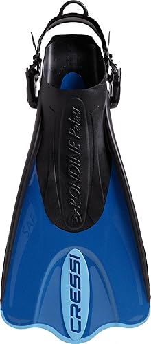 Miniatura 2 de Cressi Adult Short Adjustable Fins - Snorkeling Versatile Open Heel to use Also Barefoot - Palau SAF Made in Italy