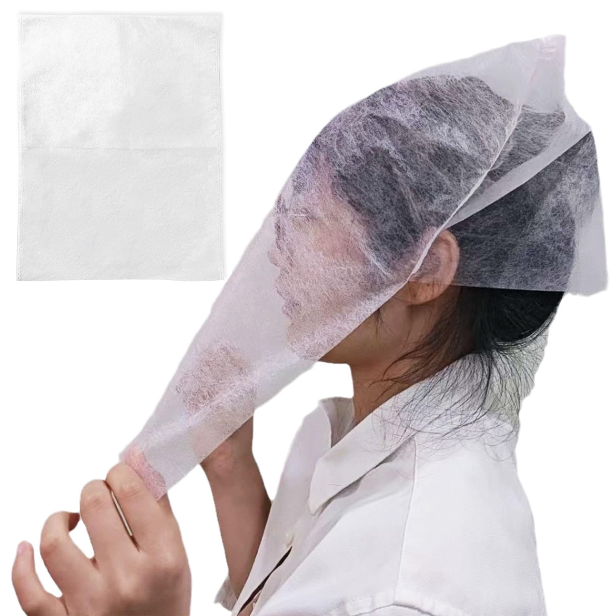 25 Pezzi Copertura Protettiva per Trucco di Bellezza Protezione Abbigliamento Tessuto Non Tessuto Copertura per Viso Maschera Cosmetica Traspirante per Donne Cappucci Antimacchia Indumenti (A)