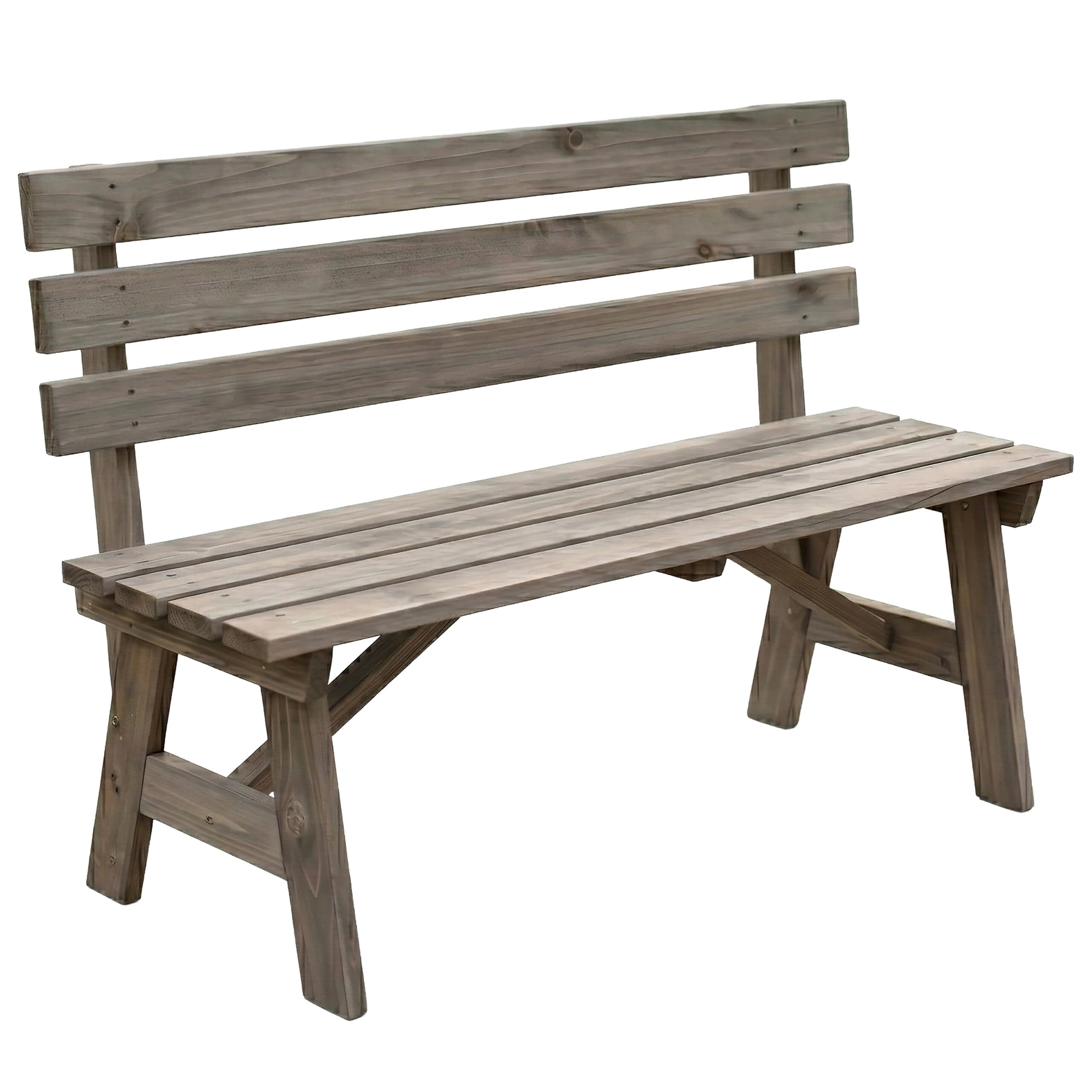 Relaxdays Panchina 2 posti con schienale, abete, marrone | per terrazza/balcone, HBT: 80 x 116 x 56 cm