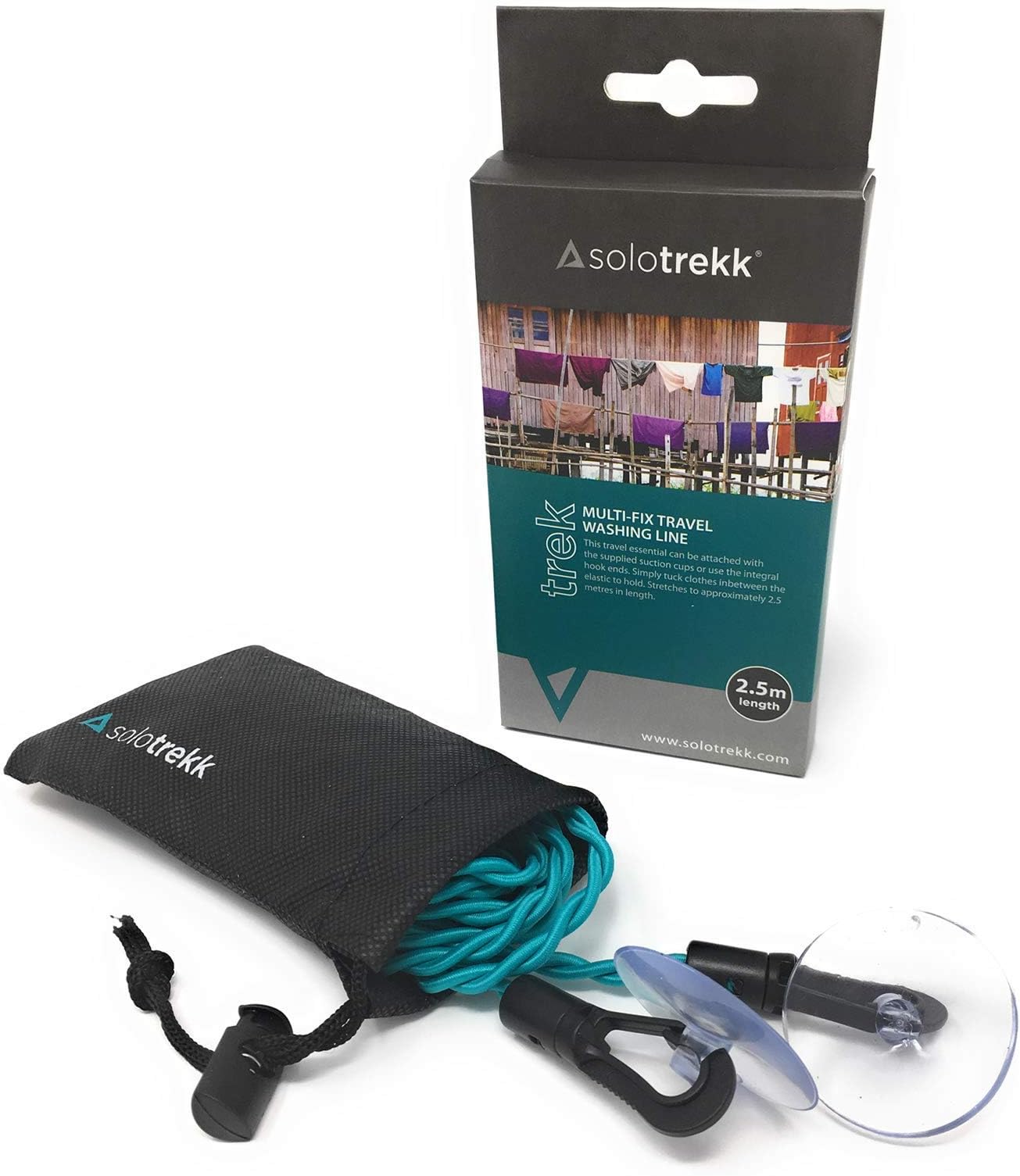 solotrekk Multi-Fix Pegless Travel Clothes Washing Line 2.5m