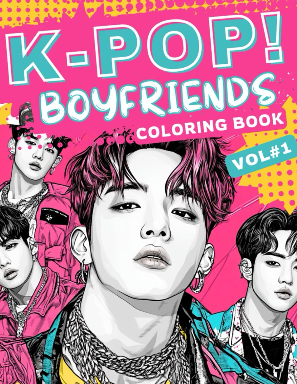 K Pop Boyfriends Coloring Book: Volume 1