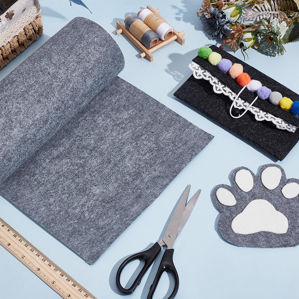 Rollo De Fieltro Gris De 3 Metros – Tela No Tejida De 24 Cm De Ancho Y 1 Mm De Grosor, Suave Y Resistente Para Manualidades Y Costura