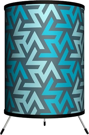 TRI-DEC-PT013 Decor Art Pattern 013 Tripod Lamp, 8" x 8" x 14"