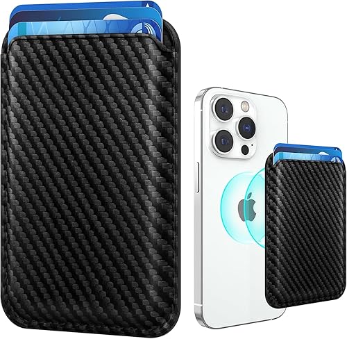 Miniatura 9 de Cartera magnética Amzone Mag-safe para teléfono con soporte para tarjetas para la serie iPhone 15, cartera de cuero con RFID magnético más fuerte