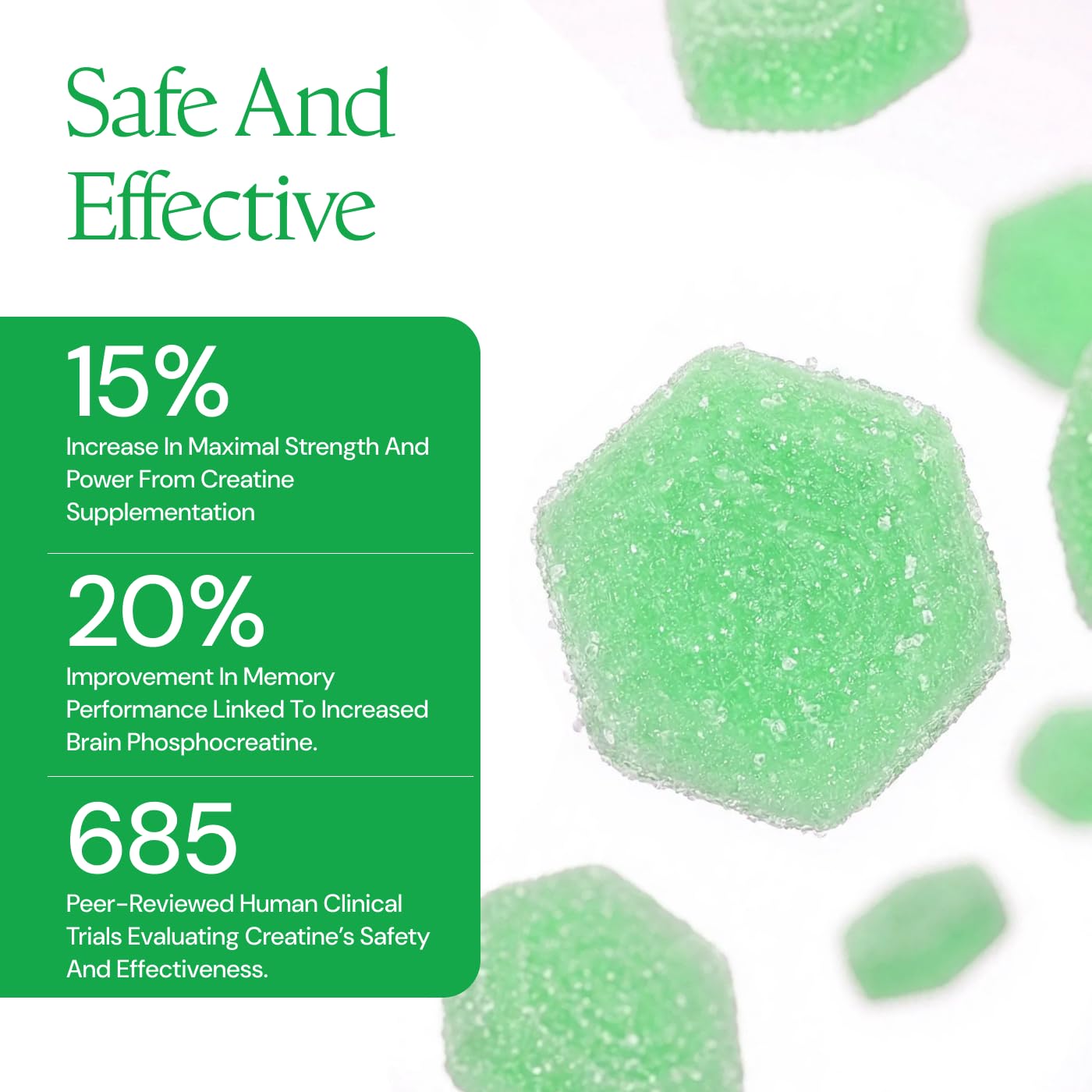 Create Creatine Monohydrate Gummies for Women and Men, Sour Apple, 90ct — Amazon image 8