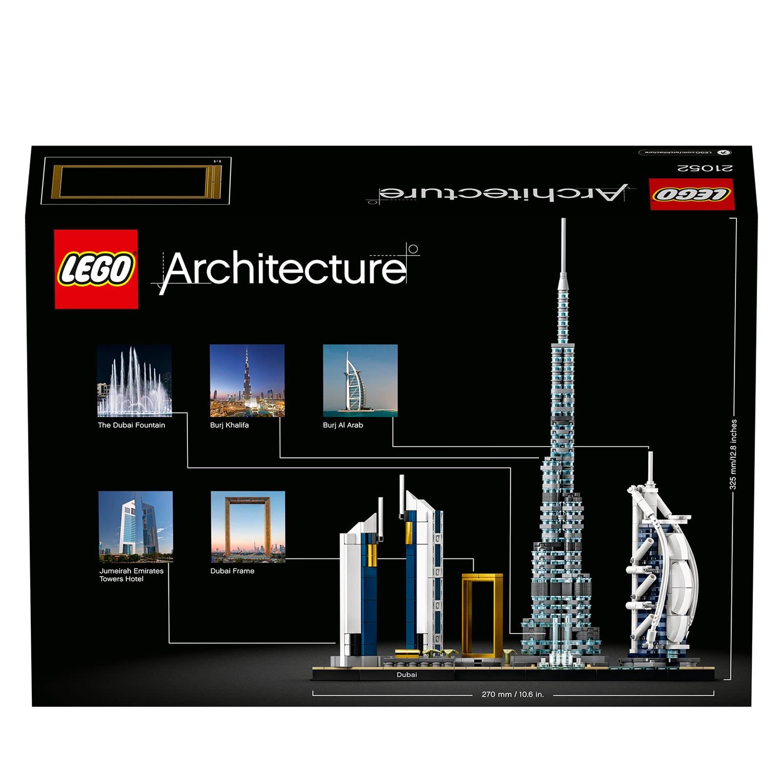 LEGO Architecture Dubai, Collezione Skyline, Kit di Modellismo Creativo e Rilassante, Costruzioni per Adulti e Ragazzi di 16+ Anni, 21052