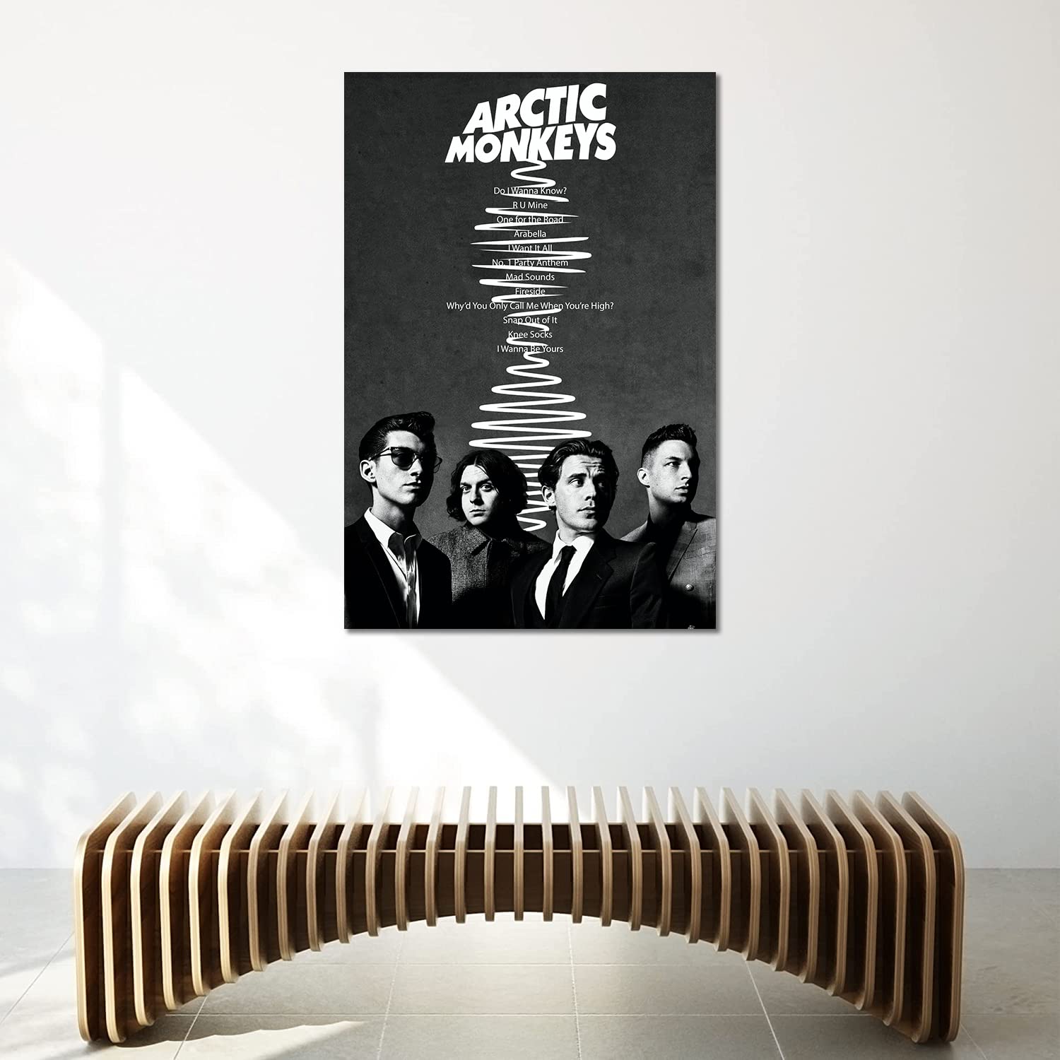 Arctic Monkeys Poster Black And White Vintage Canvas Wall Art