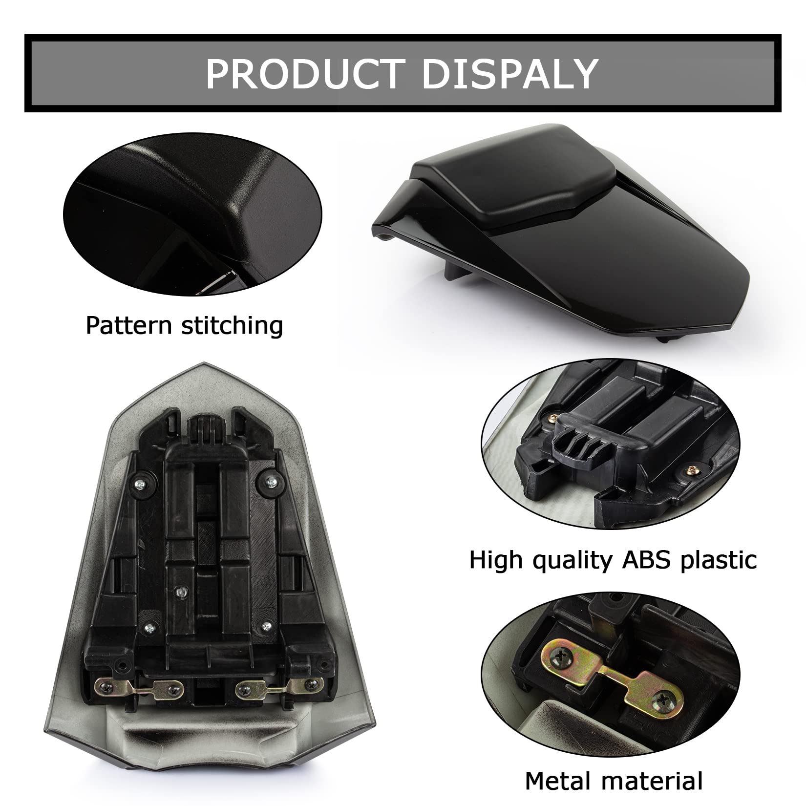 Cofano Carenatura Coperchio Carena Posteriore Per YZF R1 2007-2008 (Nero)