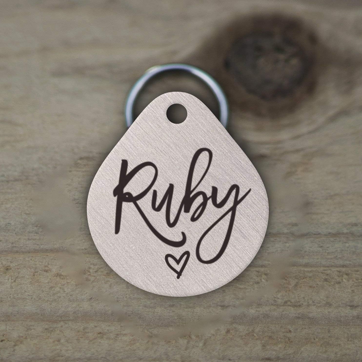 Mini Wim Stainless Steel Pet ID Tags, Personalized Dog Tag and Cat Tag, Rose Gold, and Silver, 5 Lines of Custom Text, Engraved on Both…