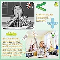 Vista 4 de Flutesan Paquete de 5 herramientas magnéticas para profesores, más grandes que y menos que, más, menos, iguales a, imanes de animales