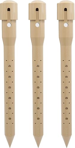 14 in. DEEP DRIP Plant Watering Stake (3 Pack) (Tan) | UV-Protected ABS Plastic Deep Root Irrigation Spike for Yard Plants, Shrubs, Vines