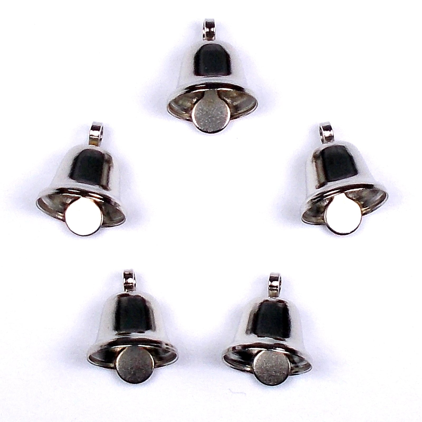 Mini Liberty Bells Pack of 5 (Silver, 14mm)